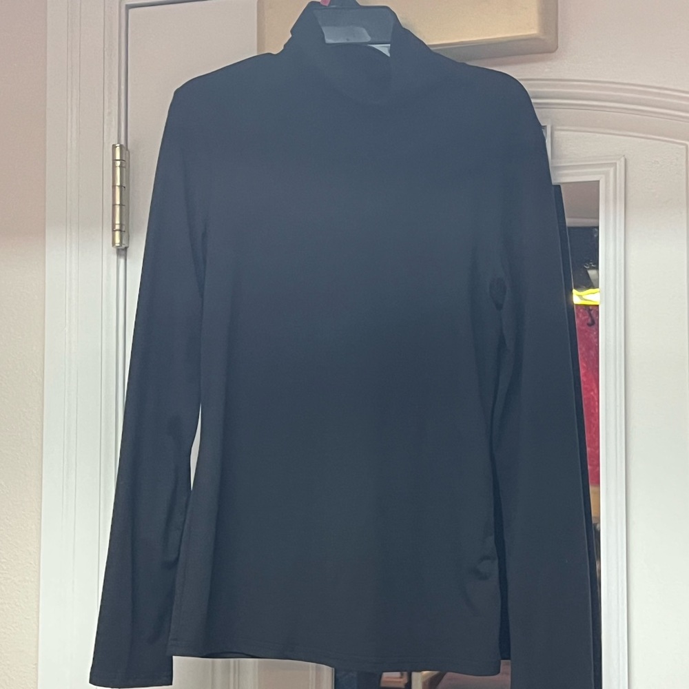 Women's Black Turtleneck Top